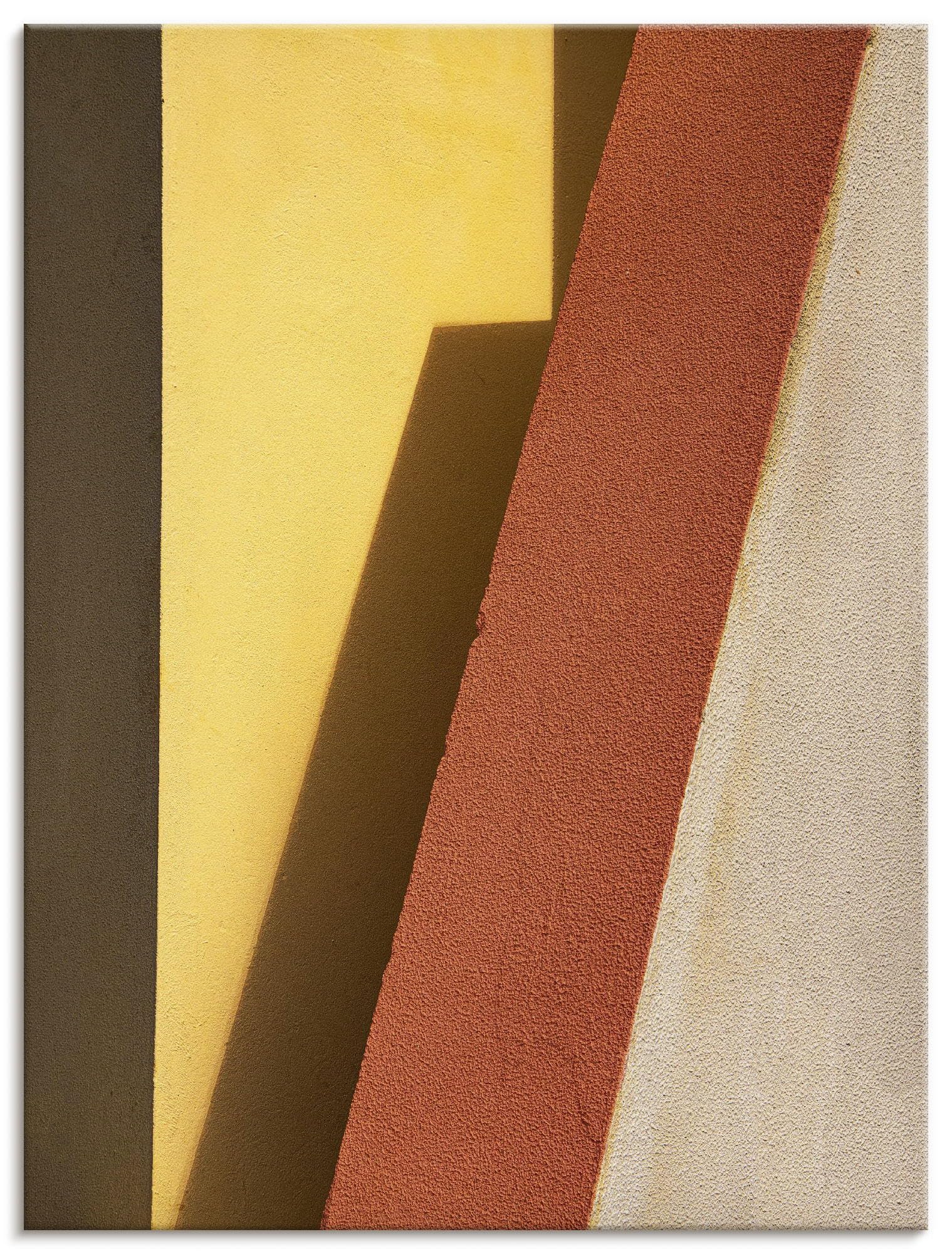 ARTLAND Wanddeko Leinwand Bilder Wandbild 60x80 cm aesthetic room decor Minimalismus Architektur Mauer modern U6BV