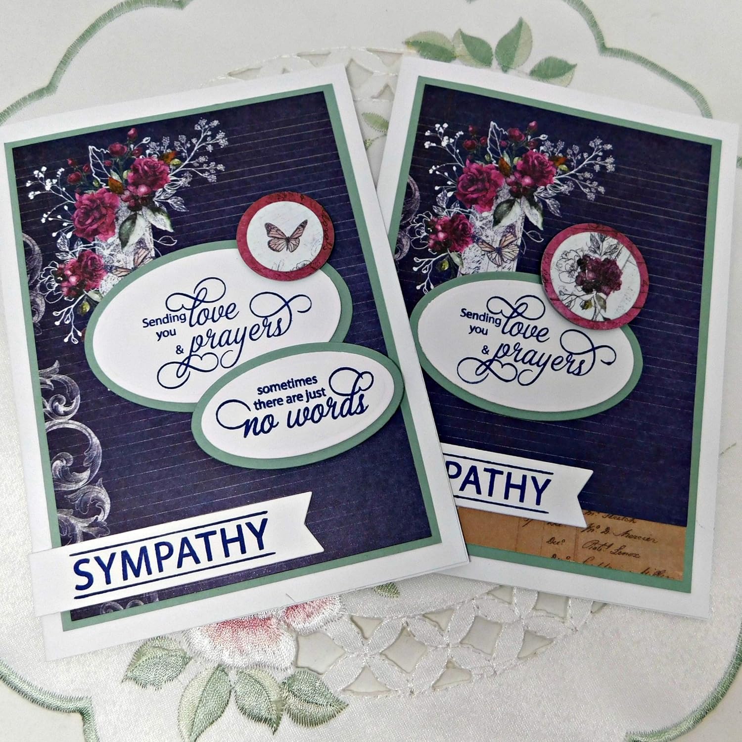 Sympathy Sentiments Trio Condolences and Loss (3-Pack) 4x6 Inch Sheets