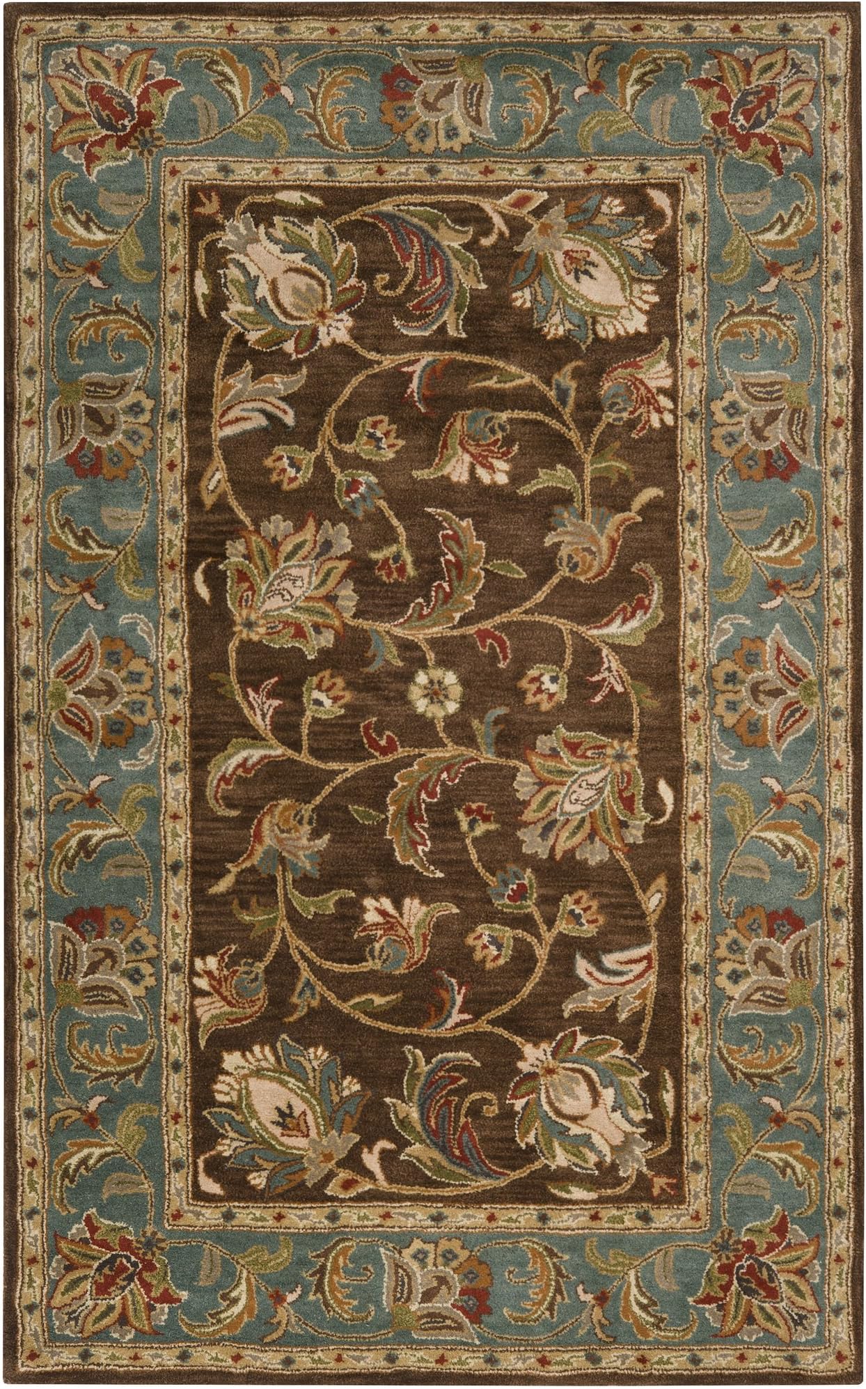 Art of Knot "Nibia Area Rug, Brown/Blue, 2' x 3'