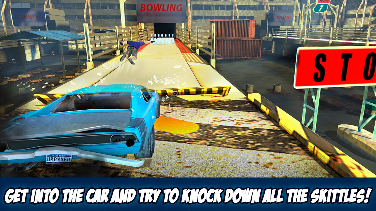 Car Bowling Racing 3D Smashing Strike Bowling Rush Car Accident Sim