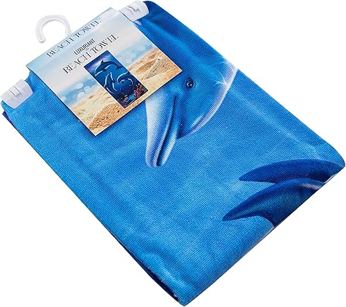 Miniatura 5 de Northwest Toalla de playa clásica, 30 x 60 pulgadas, diseño de delfín