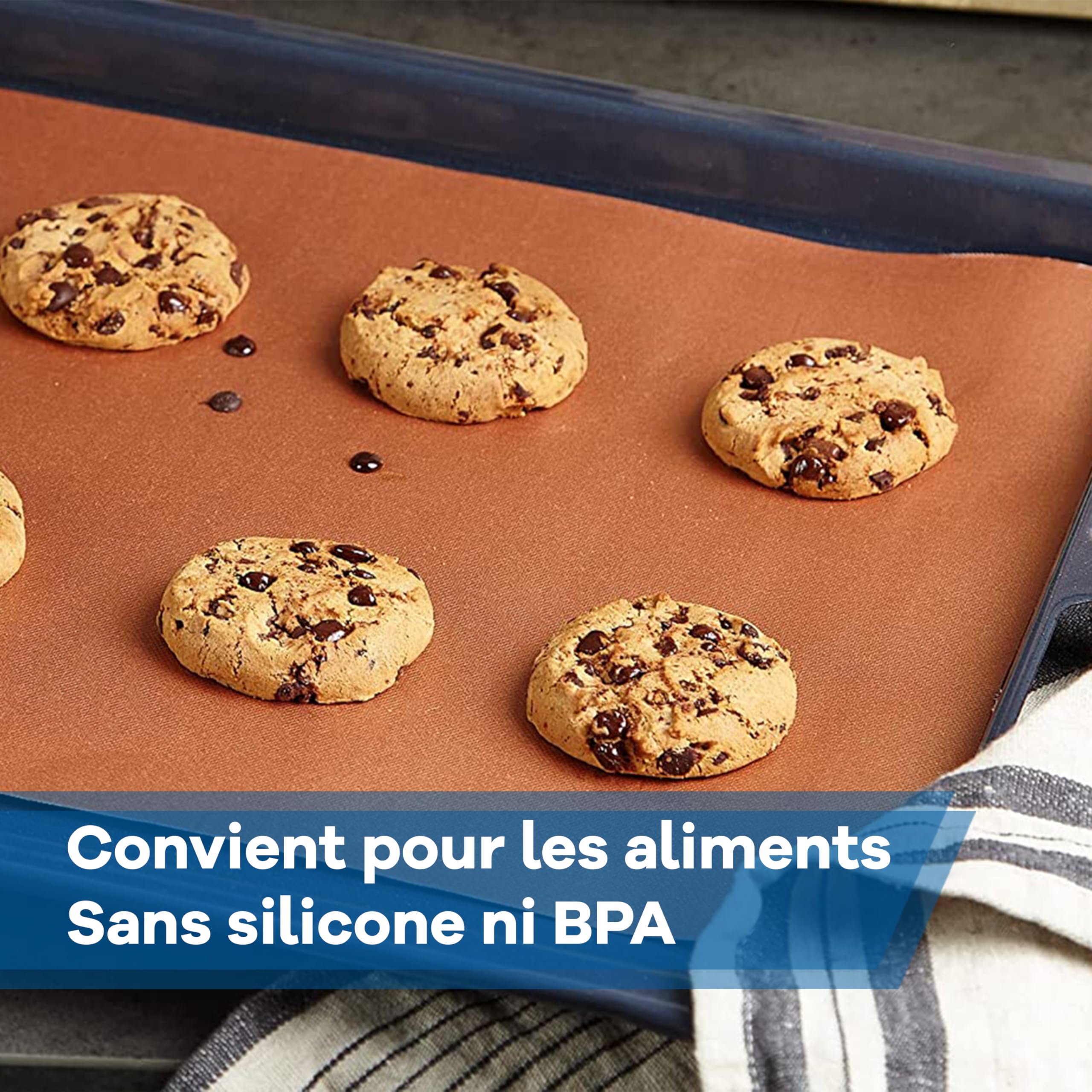 Netrox Tapis Cuisson BBQ Réutilisable 42x36 cm 4 Pièces