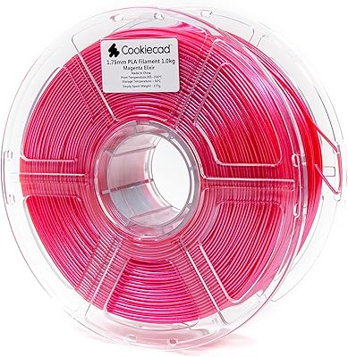 28 – Cookiecad PLA Filament 1.75mm 1kg Iridescent Glitter 3D Printer Filament – Magenta Elixir PLA