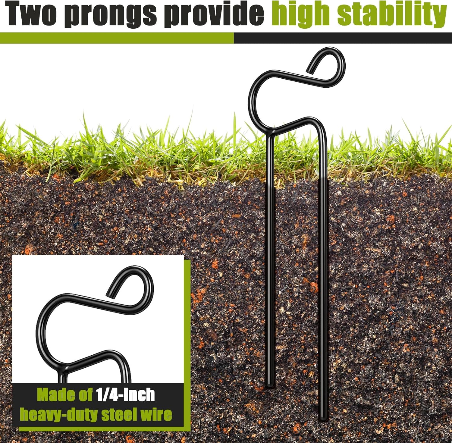 6 Pcs Hose Guides for Garden Heavy Duty Steel Hose Stakes Durable Garden Accessories for Securing and Guiding Hoses on Lawn Flower Beds and Outdoor Landscaping