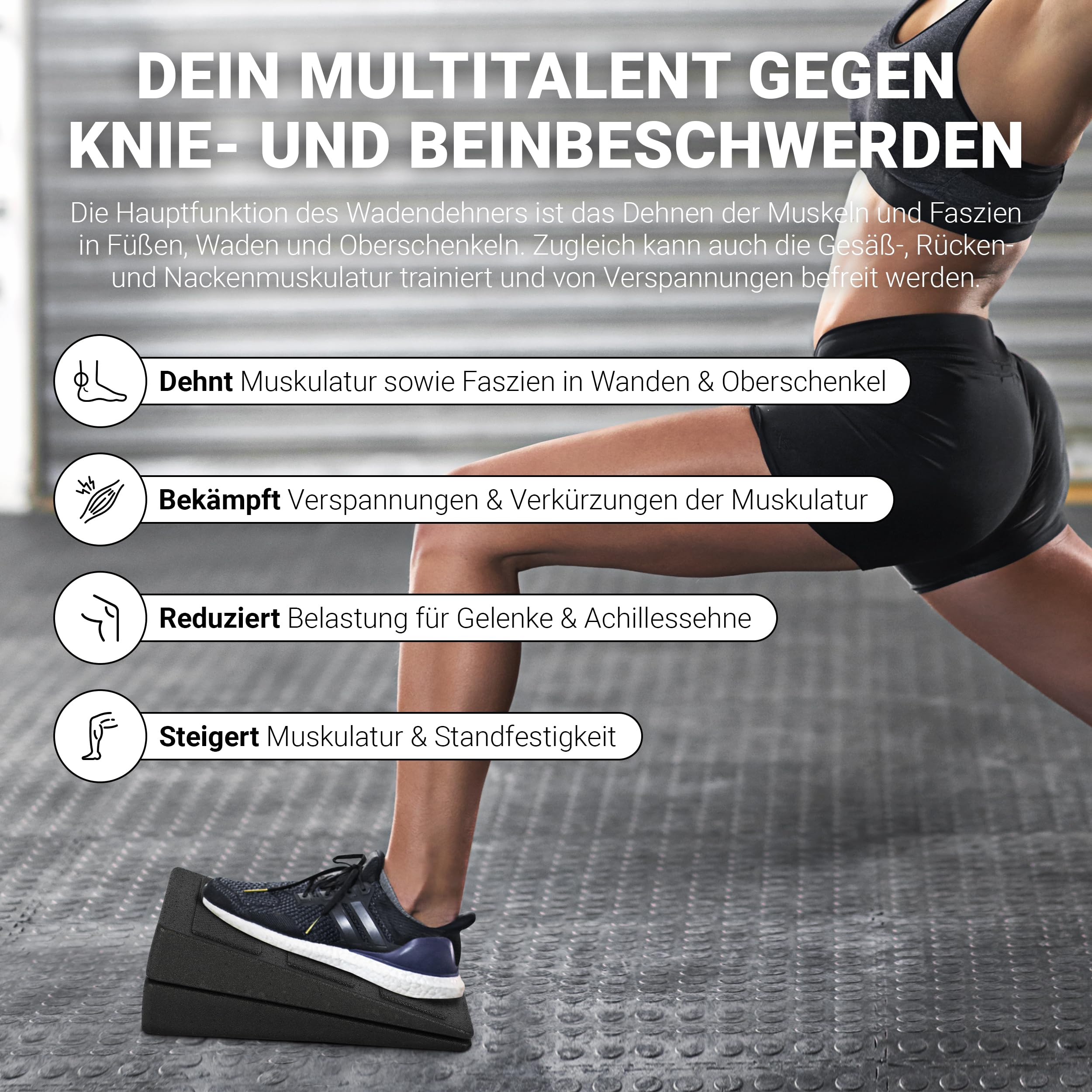 MSPORTS Wadendehner 3er Set Premium, Kniekeil, Waden-Strecker, Mobilisationskeil zum Dehnen, Beinstrecker, Wadenstrecker