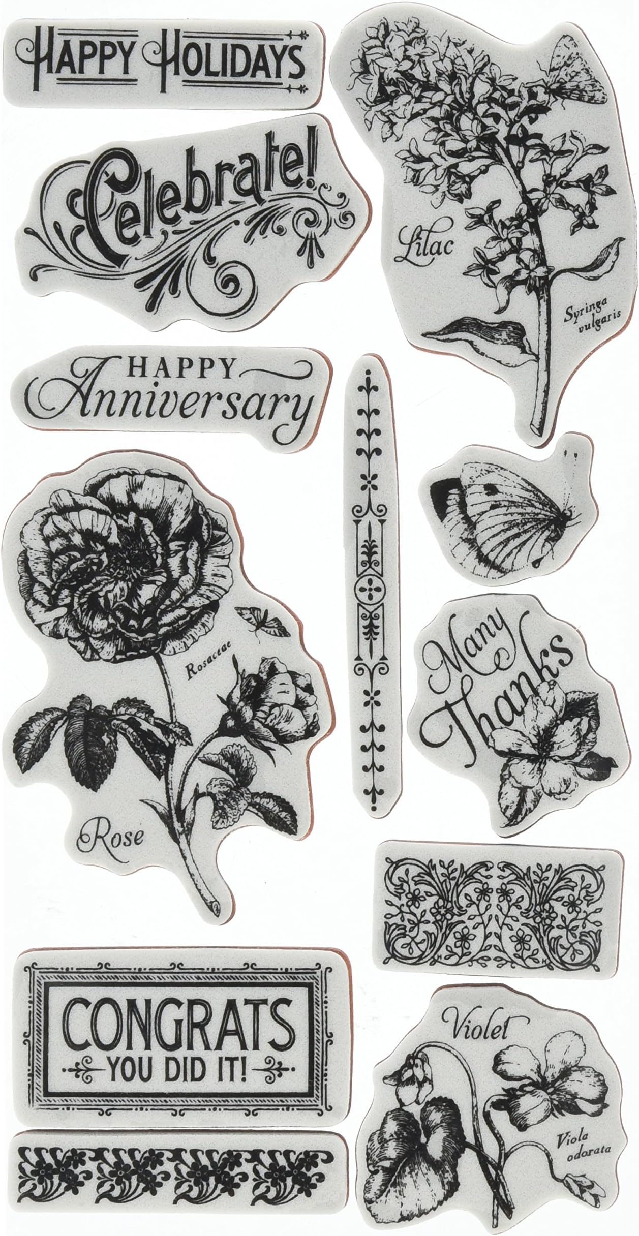 Hampton ArtGraphic 45 Time to Flourish Cling Stamps-#2