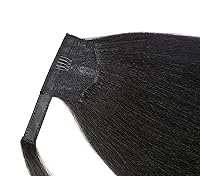 Vista 48 de WIGNEE Extensión de cola de caballo larga rizada recta y envolvente, extensión de cola de caballo Yaki negro natural para mujeres negras, Marrón