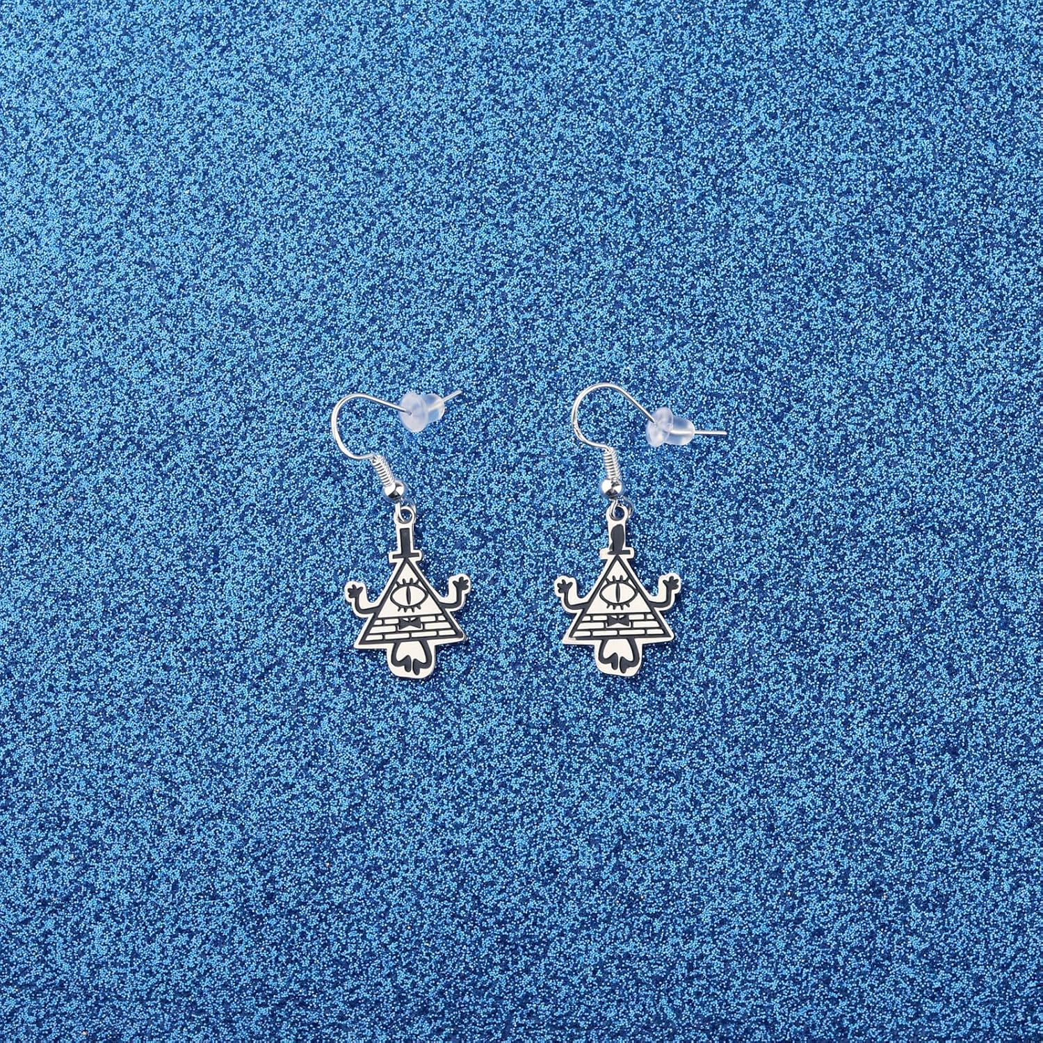 WUSUANED Funny Bill Earrings Cartoon Demon Jewelry Cartoon TV Inspired Gift Bill Fans Gift - Image 3