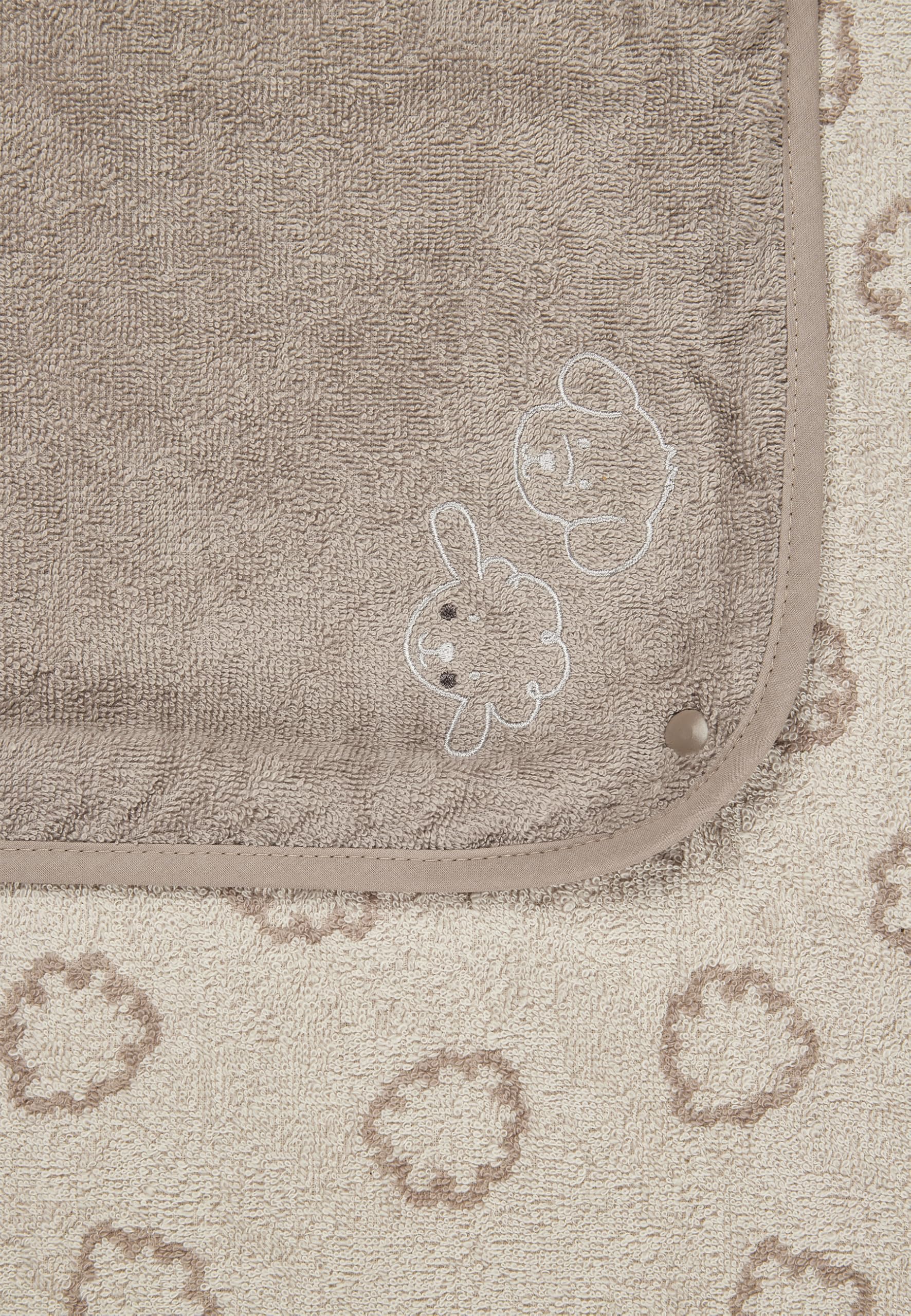Sterntaler Wickelauflagenbezug Bauernhof - Bezug für Wickelauflage aus saugfähigem Jacquard mit abtrennbarem wasserundurchlässigem Frottee Teil - Ideal für jeden Wickeltisch, sandfarben