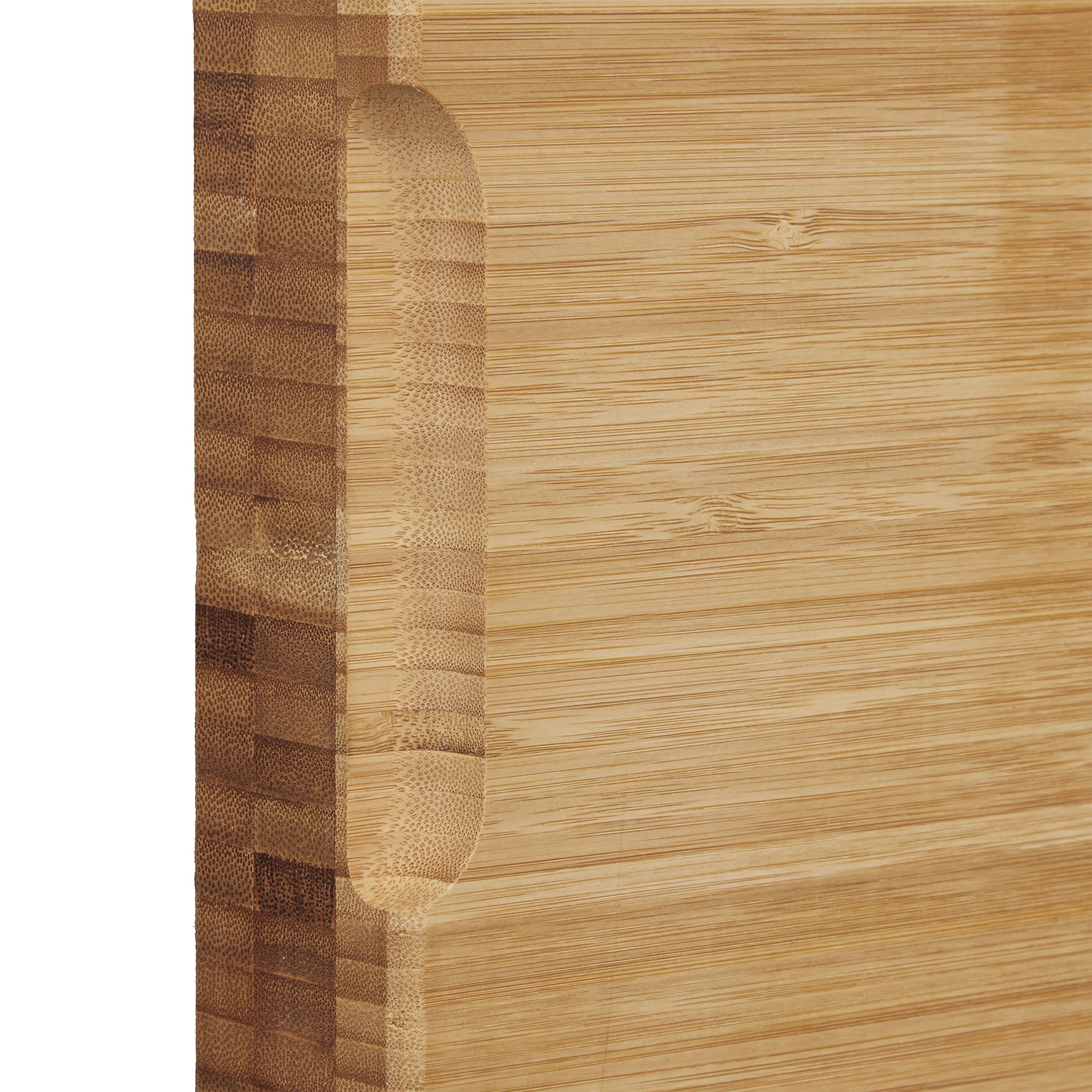 4 Tablas de Cortar Cocina, A Rayas, Fácil de Cuidar, Maciza, Bambú Aceitado, 5,5 x 45 x 35 cm, Marrón