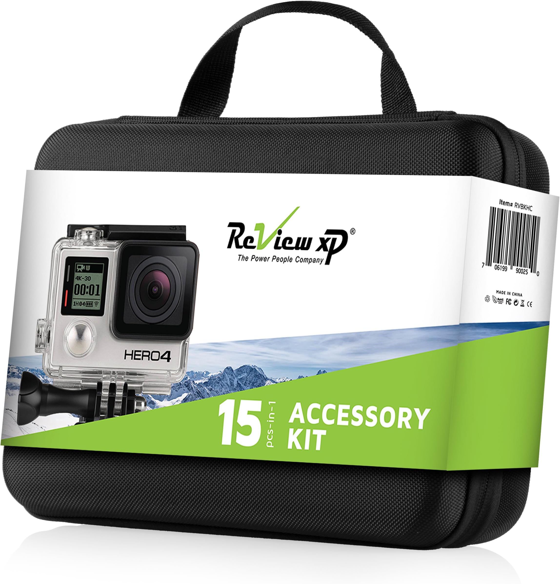 Review XP Premium Action Camera Accessory Kit - Professional Action Photography Bundle + Large Carrying Case & Assorted Strap Mounts & Tools for GoPro Hero 5/4/3/2/1 SJ4000 SJ5000 SJ6000