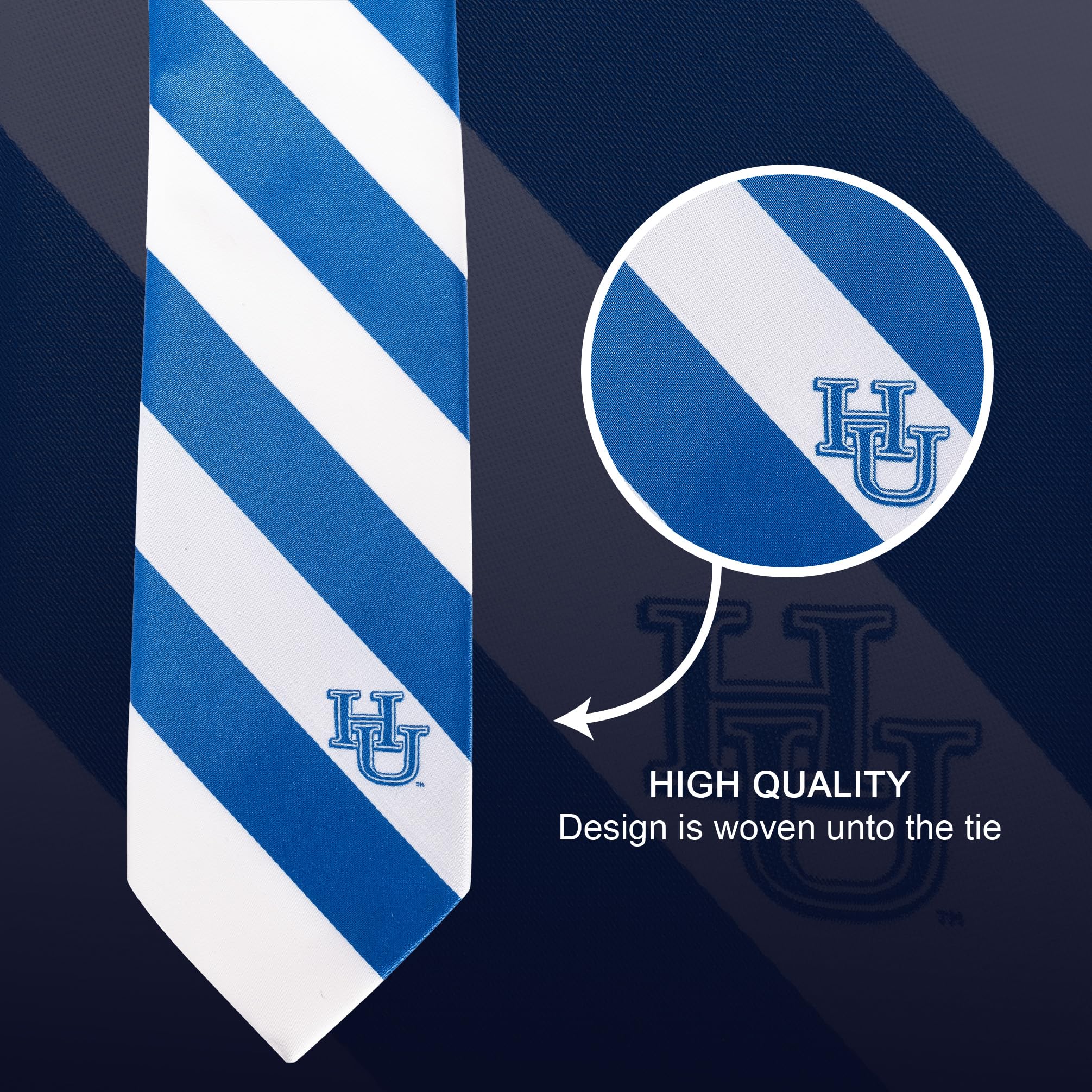 Desert Cactus Hampton University Tie Virginia Pirates 100% Polyester with Logo Officially Licensed (Style A)