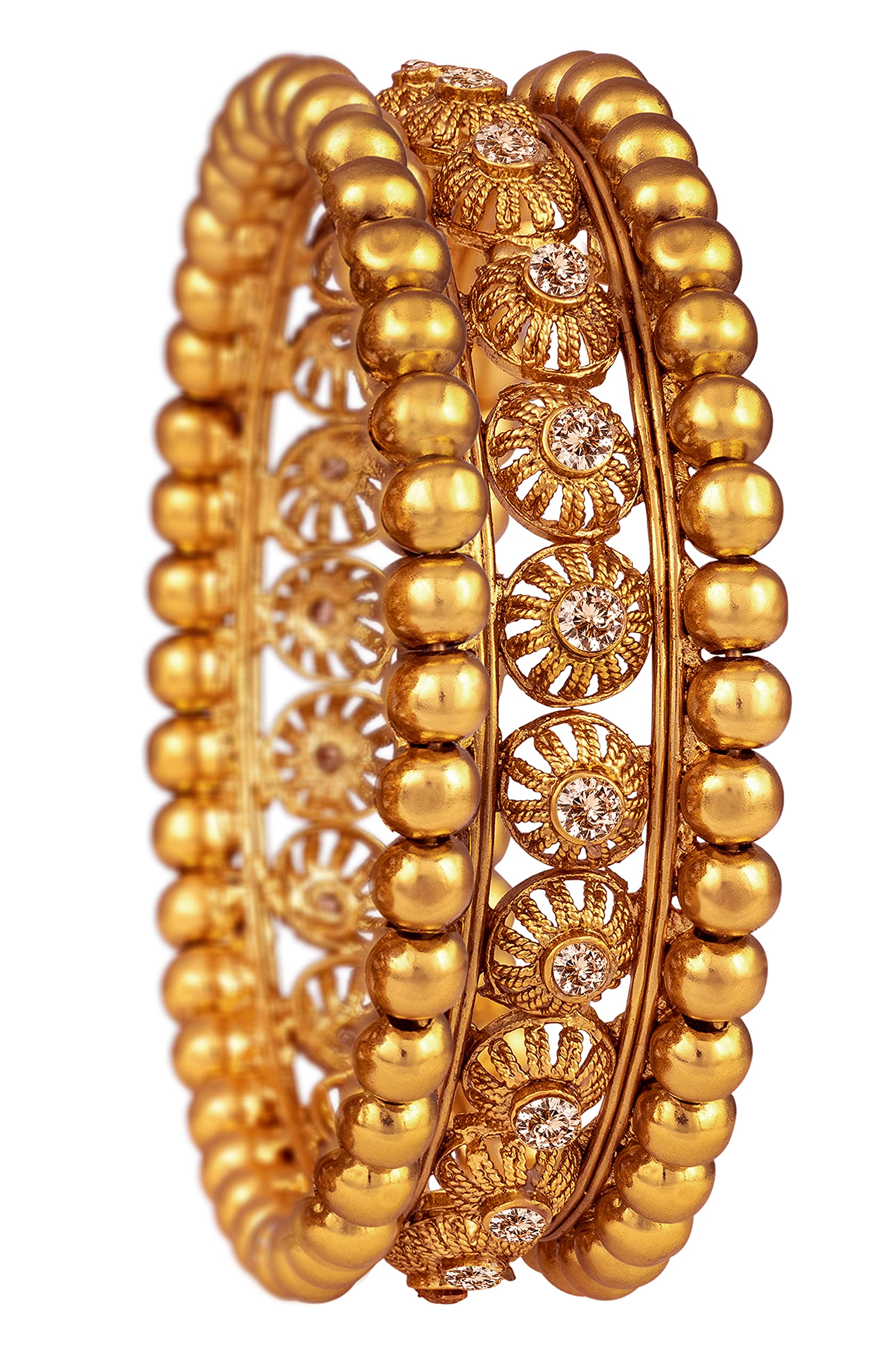 JFL - Jewellery for Less Ethnic One Gram Gold Plated Cz LCD Diamond Designer Kada for Women and Girls,Valentine (B08Z4BWYHX) Amazon Price History, Amazon Price Tracker