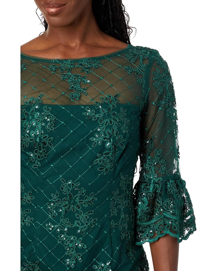 Adrianna Papell Embroideered Bell Sleeve Sheath Dress - #3 of 3