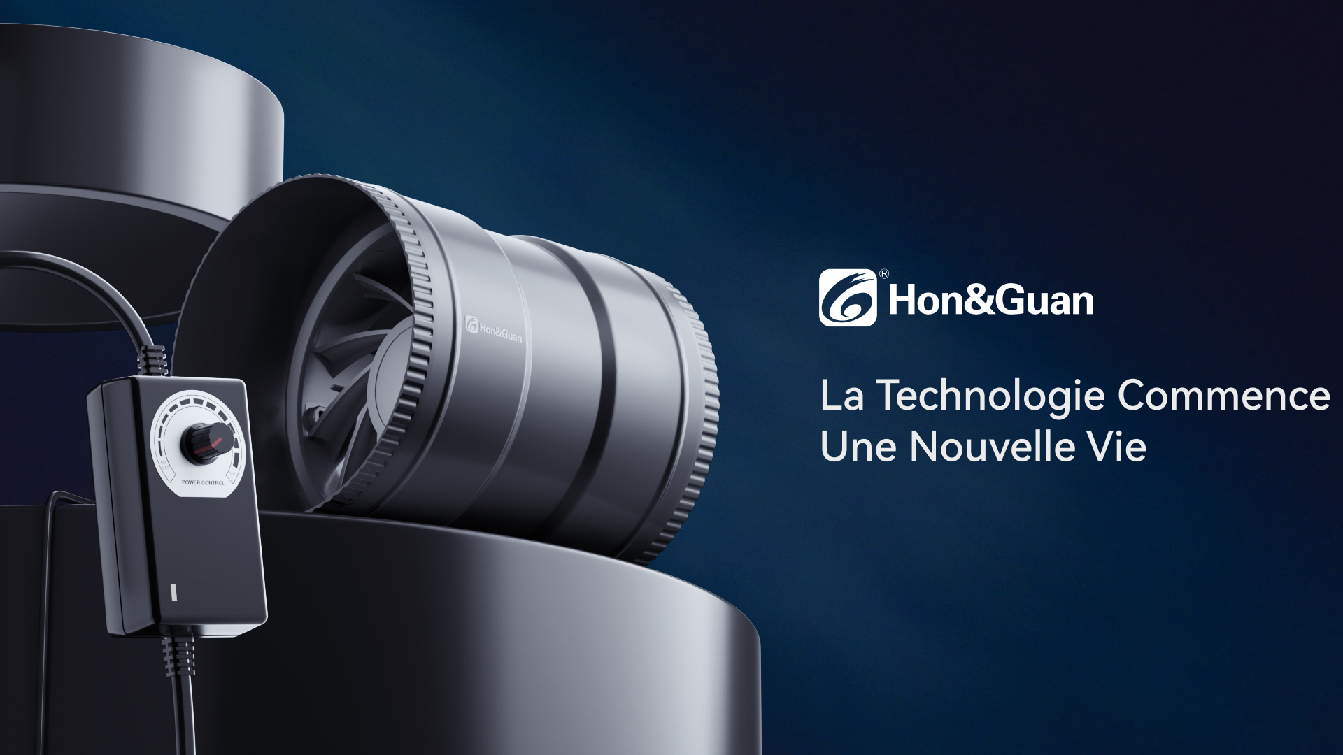 Hon&Guan Extracteur D'Air 100 Mm 221 M³/h – 6W DC – Contrôleur Vitesse Variable – Ventilation Cave & Grow