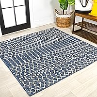 Vista 21 de JONATHAN Y Alfombra de área geométrica marroquí para interiores y exteriores 3X5 natural/negro, Ourika tejido texturizado para patio trasero, patio