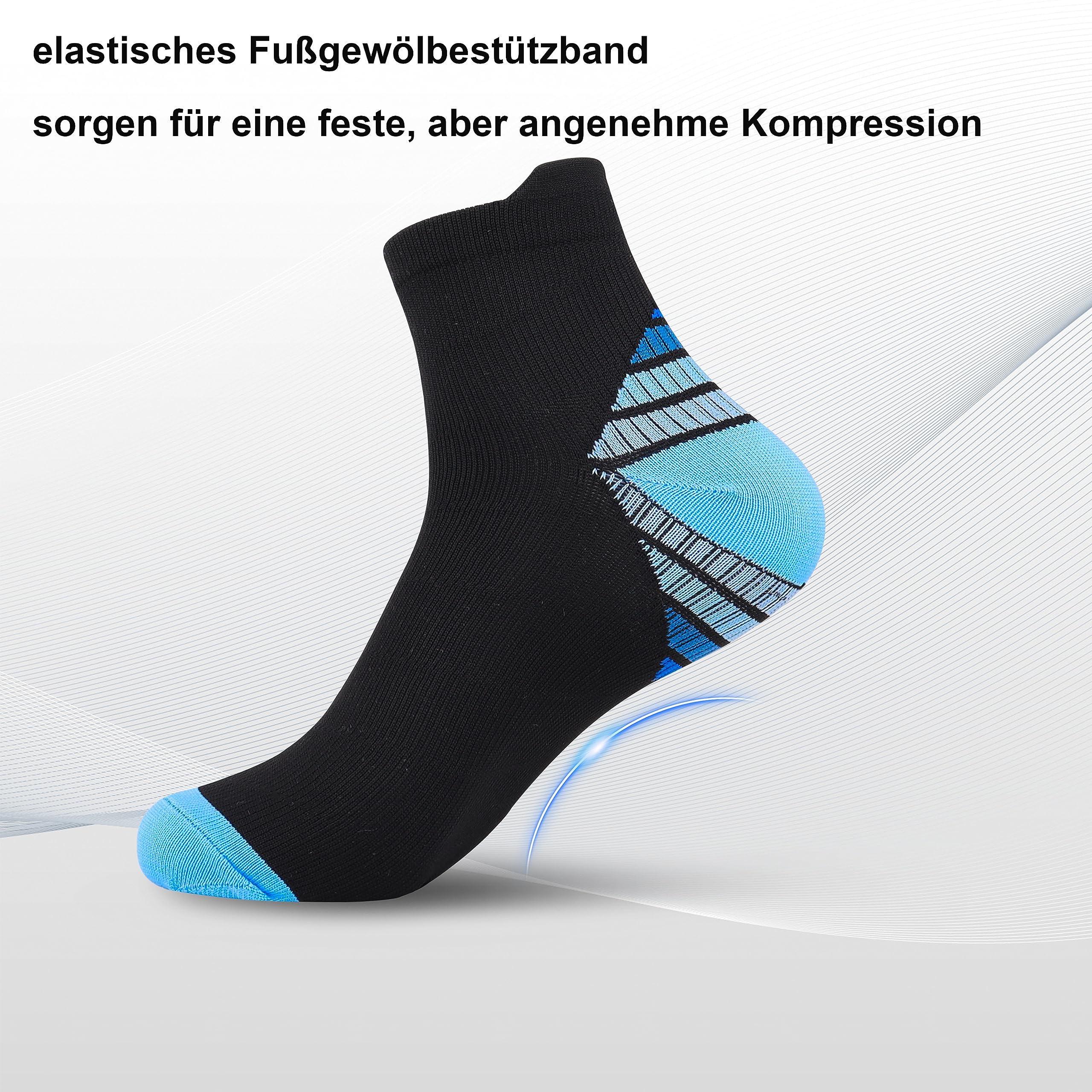 Jeasona 10 pares de calcetines de compresión para mujeres/hombres cortos de verano deportes senderismo jogging correr compresión calcetines