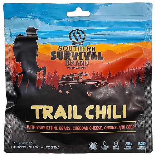 Southern Survival Trail Chili Alimentos liofilizados Mochilero Camping Senderismo Comida casera Supervivencia Alimentos de emergencia Vida útil de