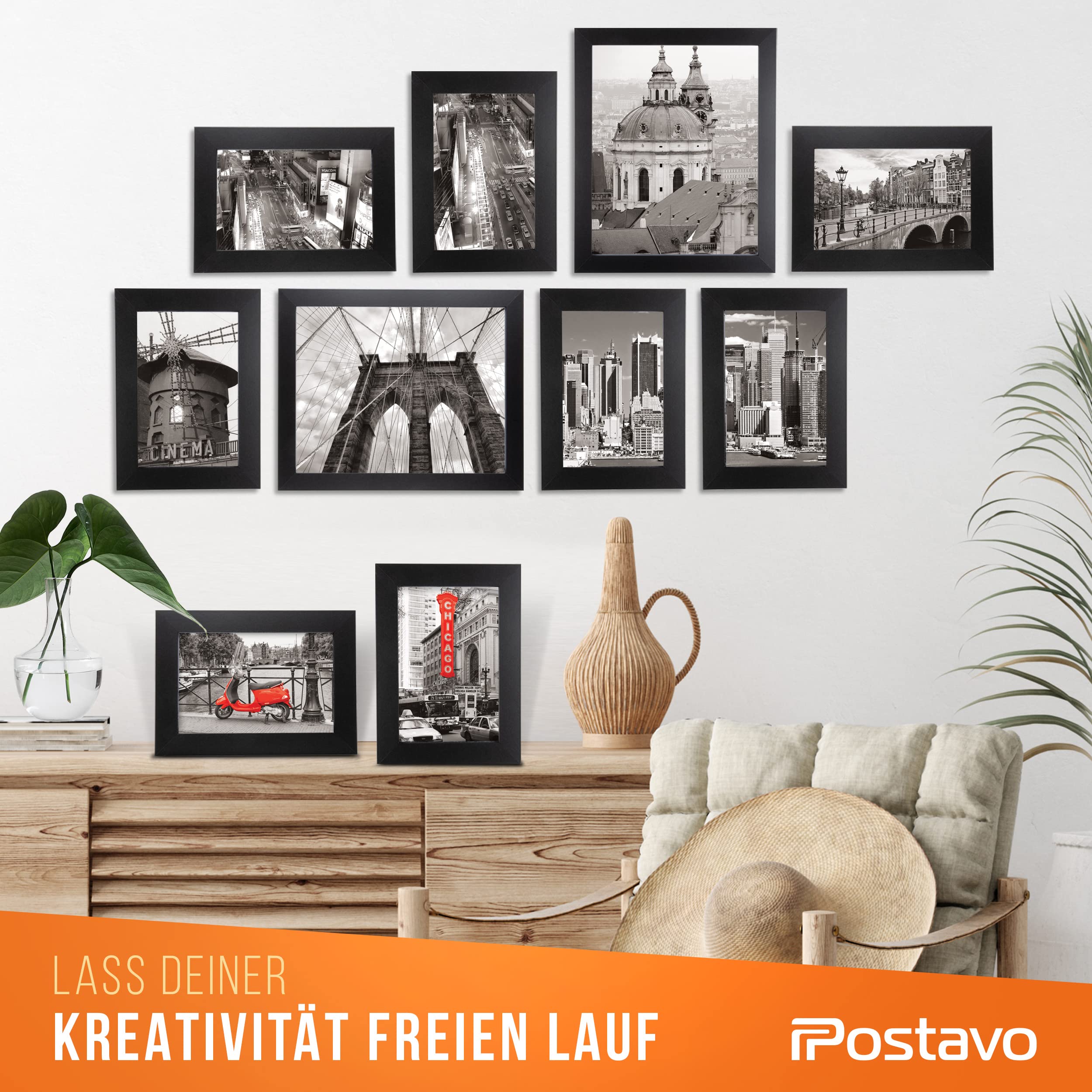 Supporti Per Cornici A Piedistallo - 15 Pezzi Con Viti, Per Foto, Dipinti E Album, Colore Nero - Foto 8