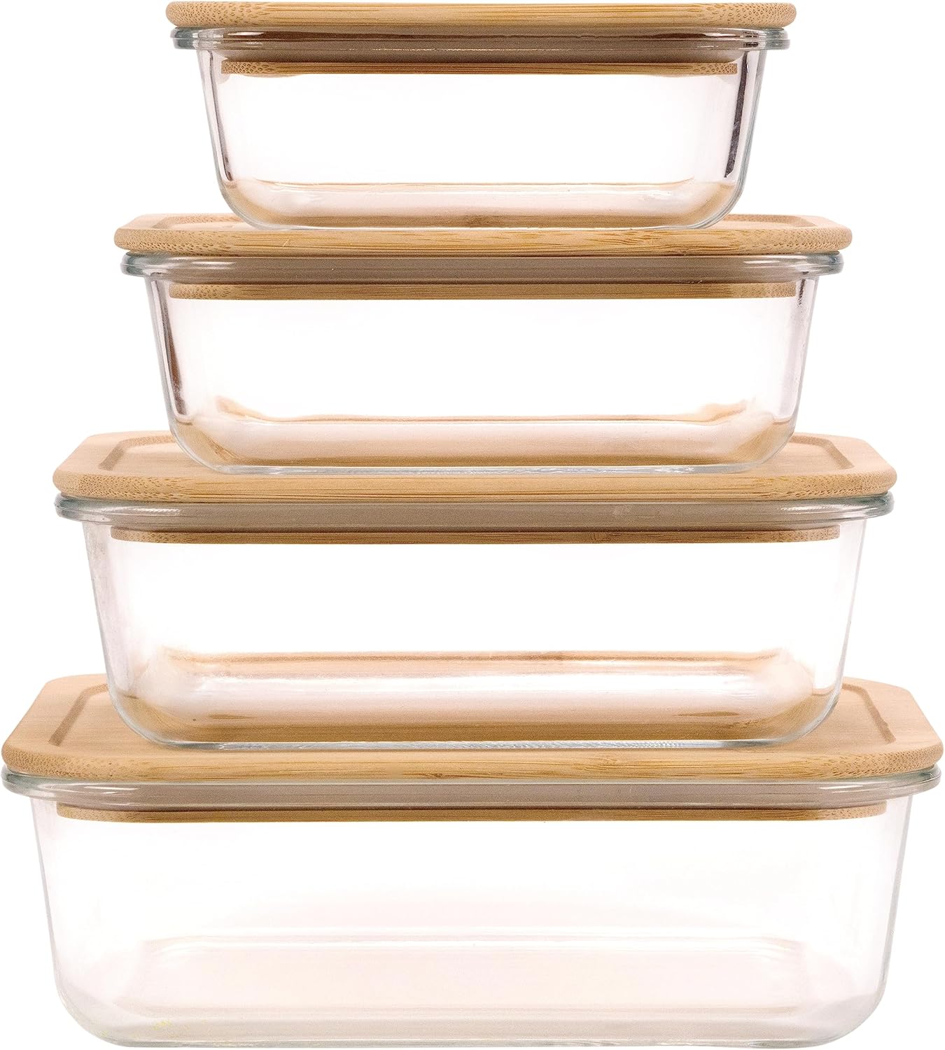 4 Glassware Food Containers for storage, organization, and