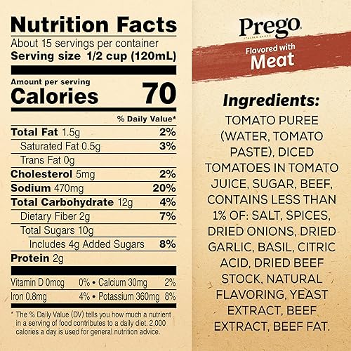 Miniatura 8 de Prego Salsa de pasta tradicional, tarro de 45 onzas