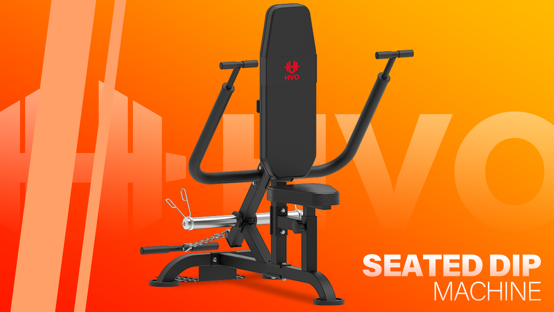 Machine à Triceps Assise HVO - Avec Dossier Réglable 6 Positions, Poignée En T, Compatible Poids Standards, Pour Home Gym (max 150 Kg)