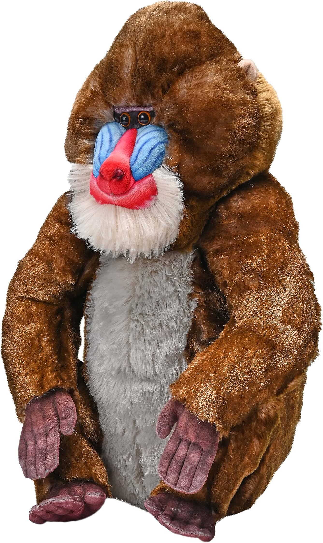WILD REPUBLIC Artist Collection, Mandrill, Gift for Kids, 15 inches, Plush Toy, Fill is Spun Recycled Water Bottles