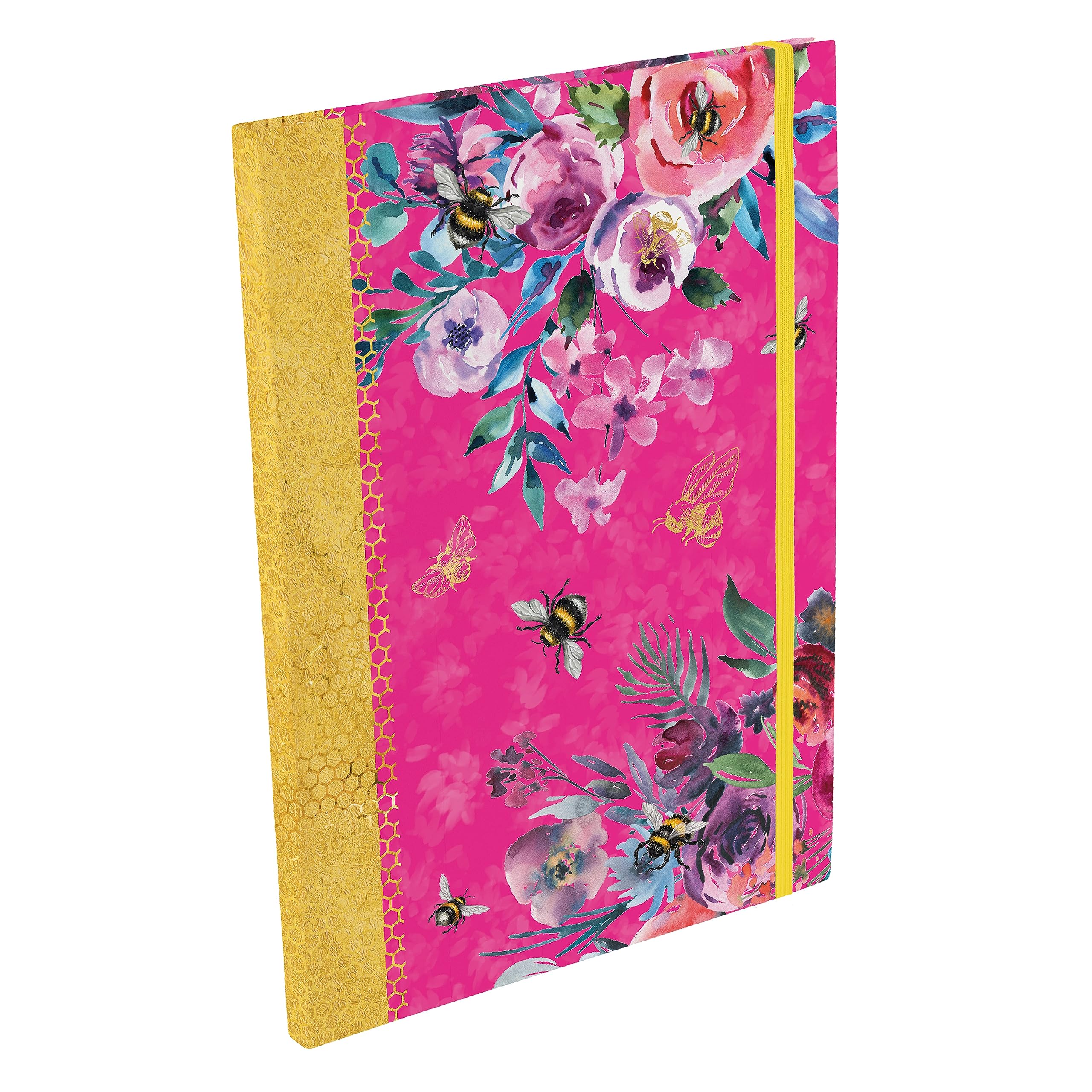 Queen Bee A4 Notebook, Ruled Journal with Elastic Closure, Flexi Cover