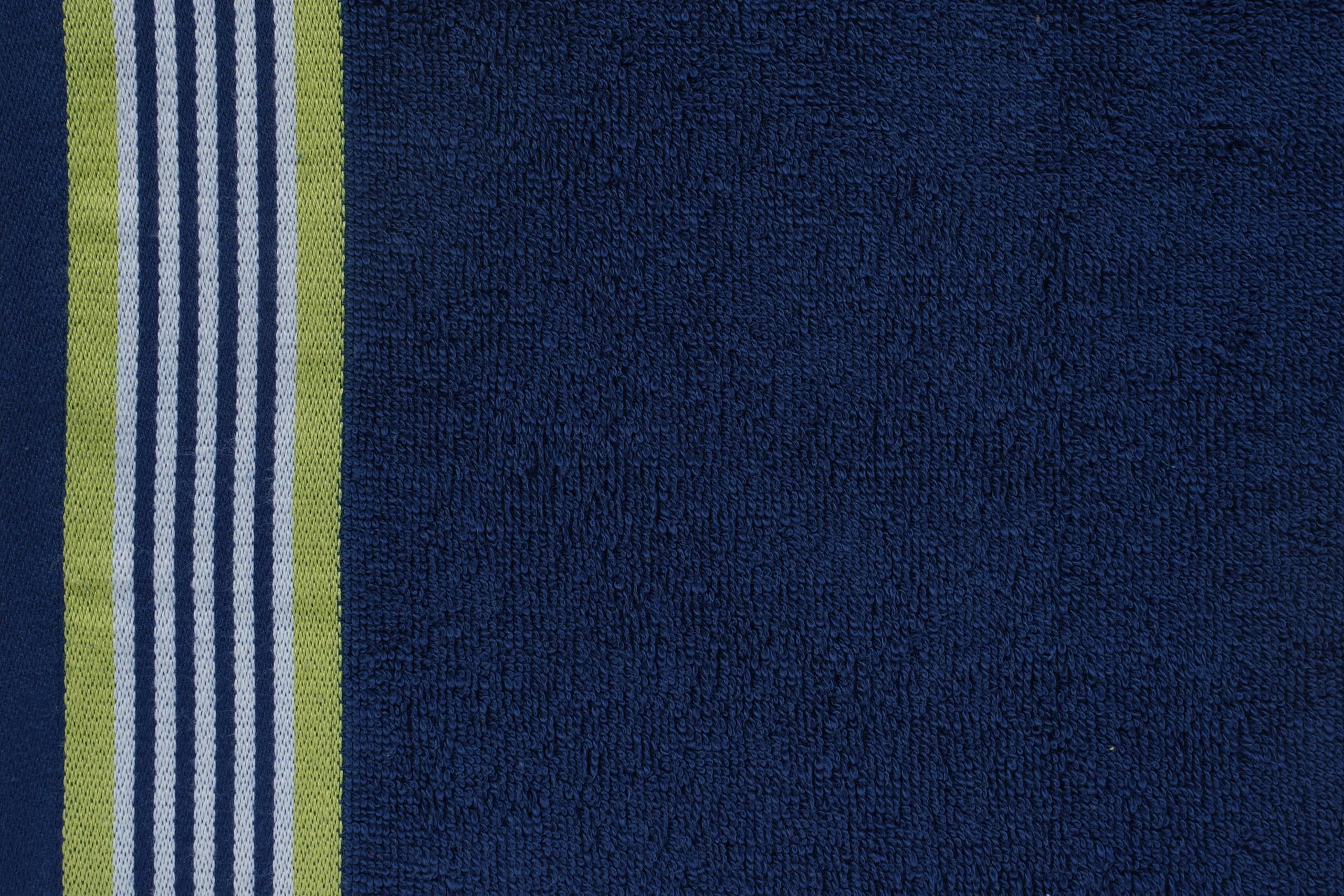 Casa Copenhagen Lot de 2 Serviettes de Bain 600g/m², Bleu + Vert Californie