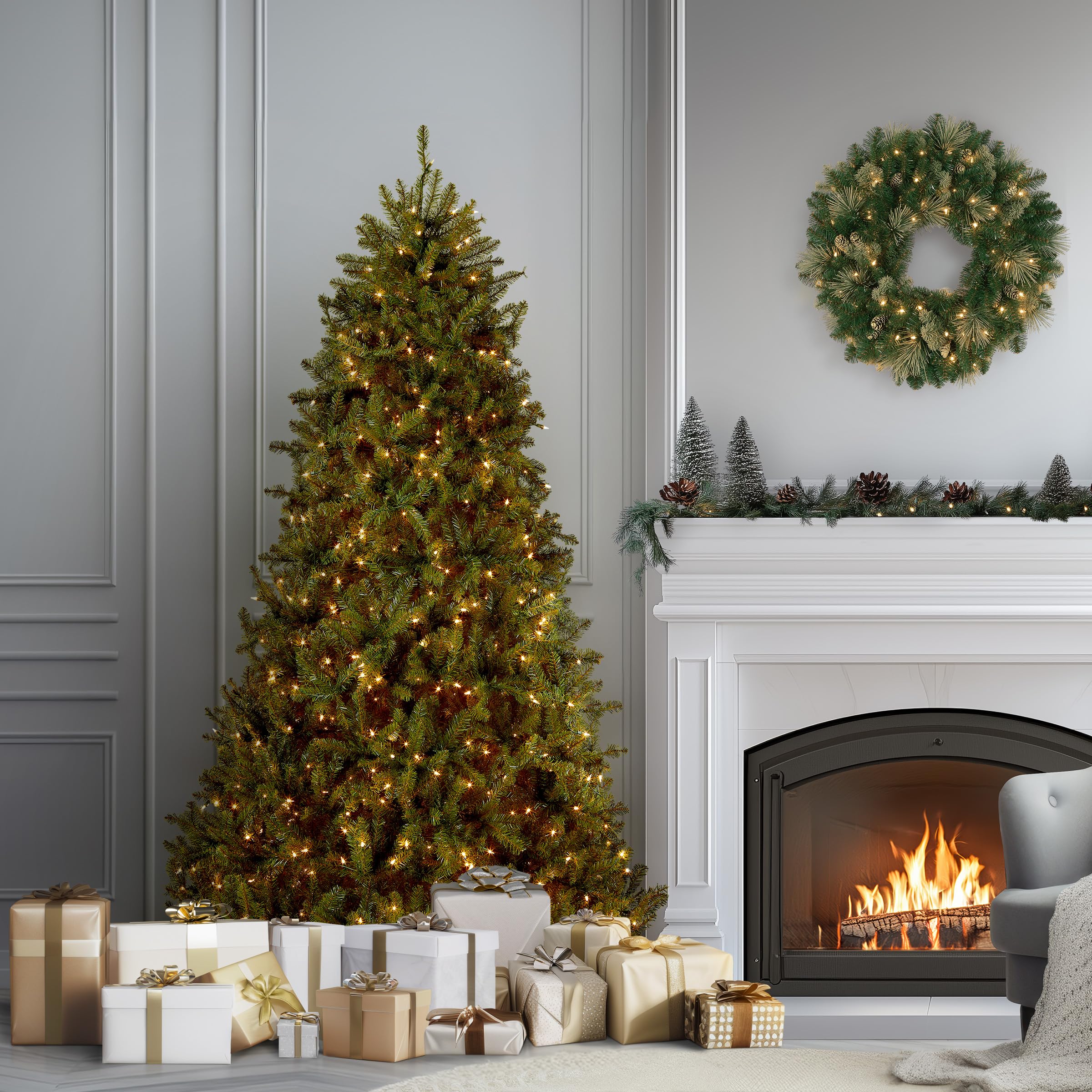 Amazon.co.jp: National Tree Company プリライト 人工フルクリスマス 