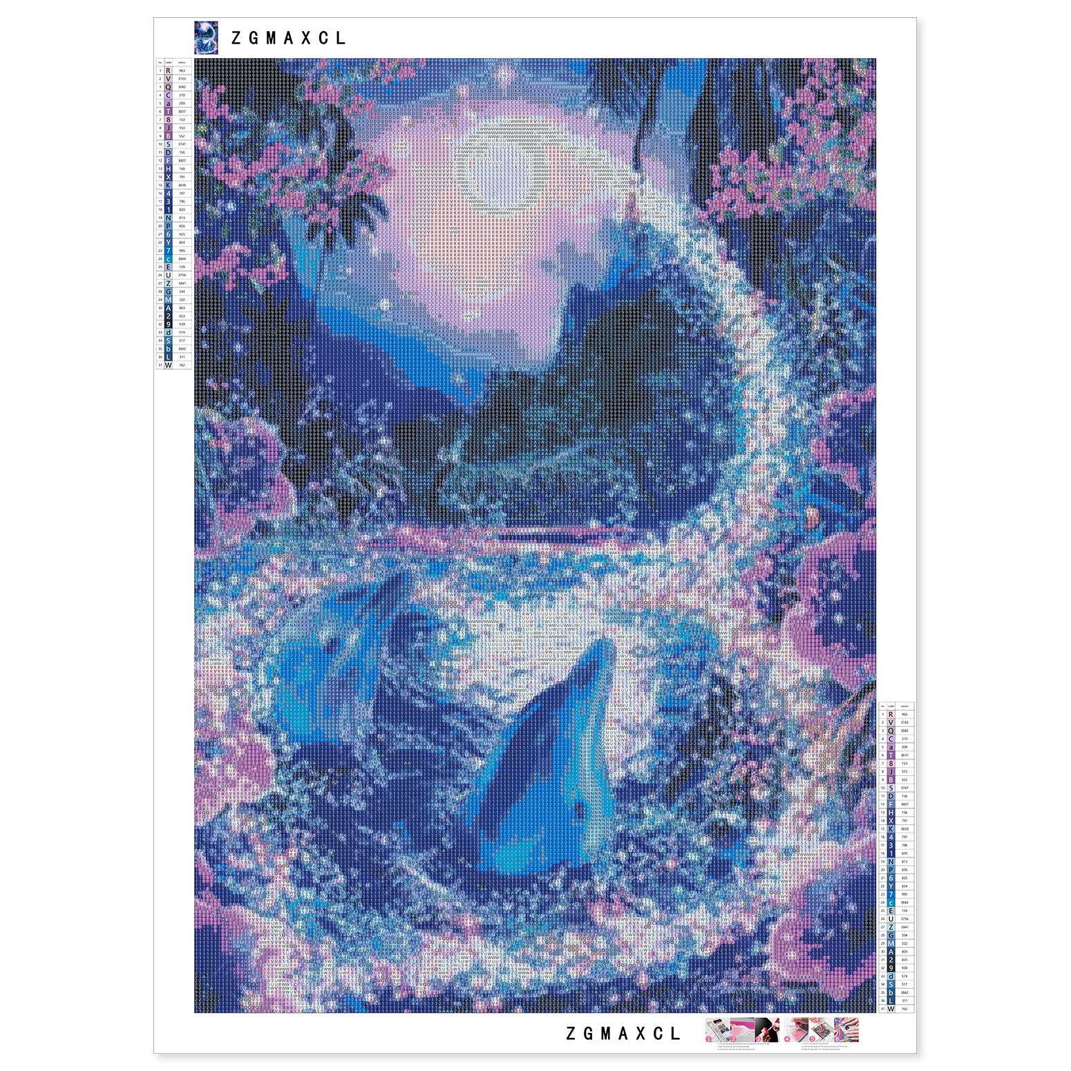 Amazon.co.jp: ZGMAXCL 5D DIY ダイヤモンド ビーズ アート 絵画 装飾
