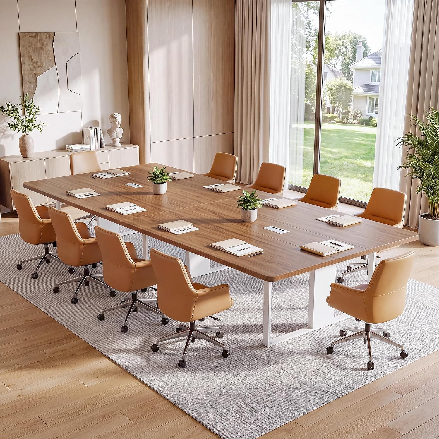Amazon.com: Tribesigns 9FT Conference Table, Conference Room Table ...