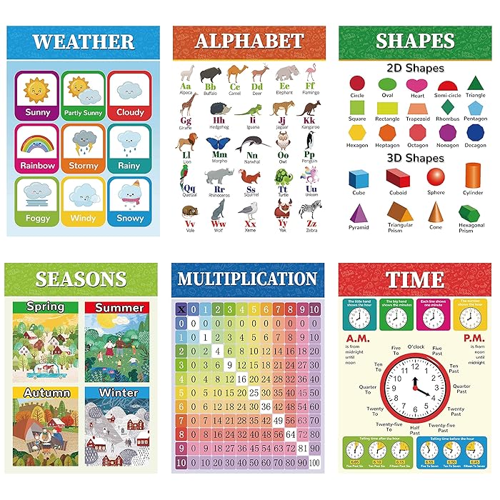 Buy Educational Posters for ToddlersClassroom Decorations Kindergarten