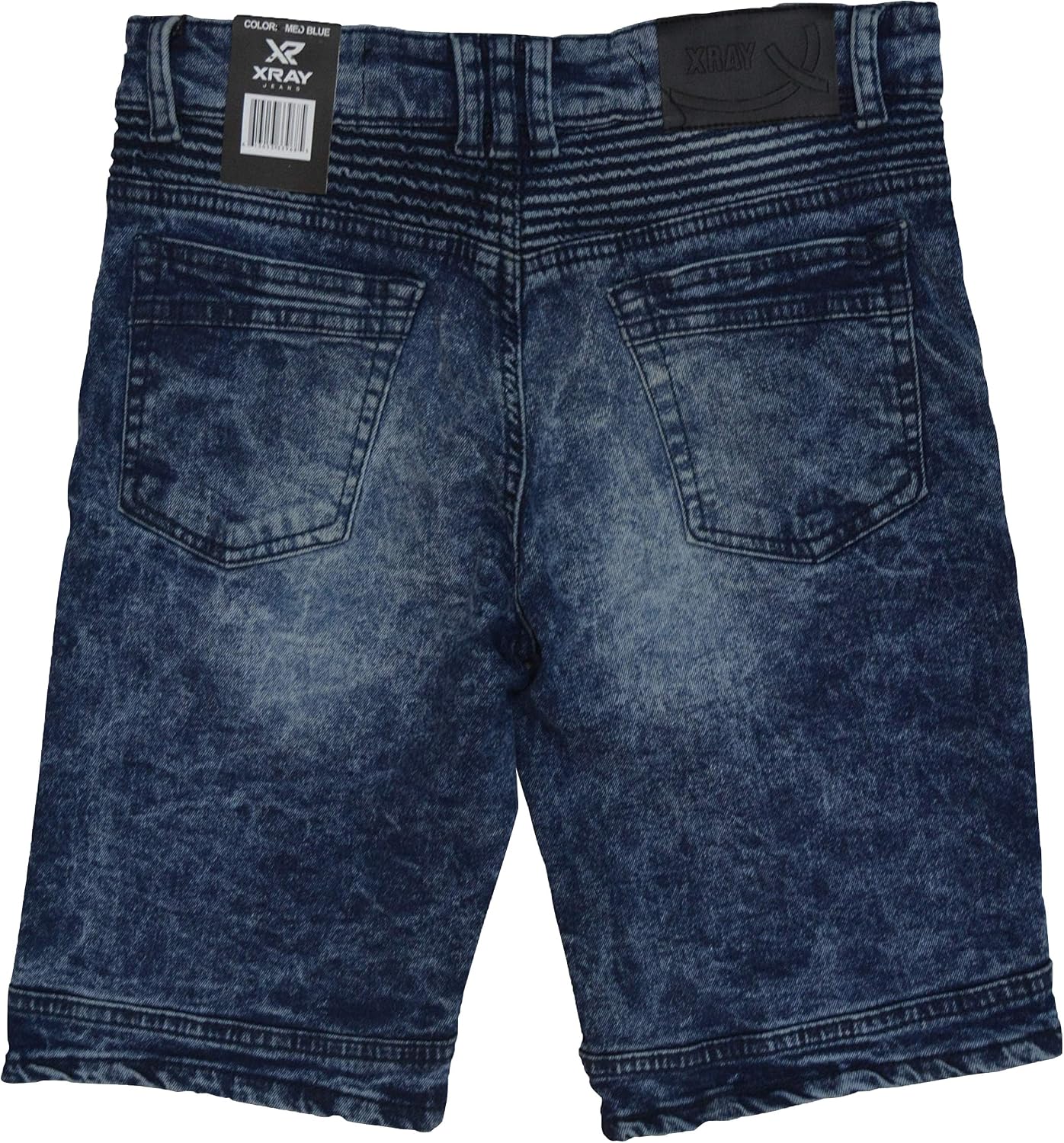 X RAY Boys Stretch Denim Shorts (Size 4-20), Big Boys & Little Kids Moto Biker Fashion Rips Distressed Shorts,