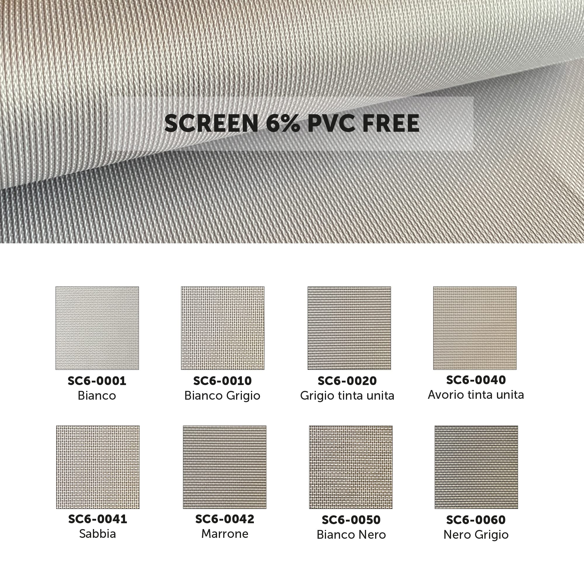 OR Tende - Tenda a Rullo Filtrante SCREEN 6% su misura 250x250 cm Personalizzabile per interni per porta finestra e basculante Made in Italy