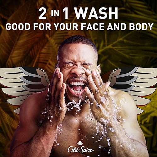 Miniatura 3 de Old Spice Gel de baño limpiador para hombres, defensa 3X, ducha fresca 247 con aroma duradero, lavado corporal y facial 2 en 1, Eaglefangs con aroma