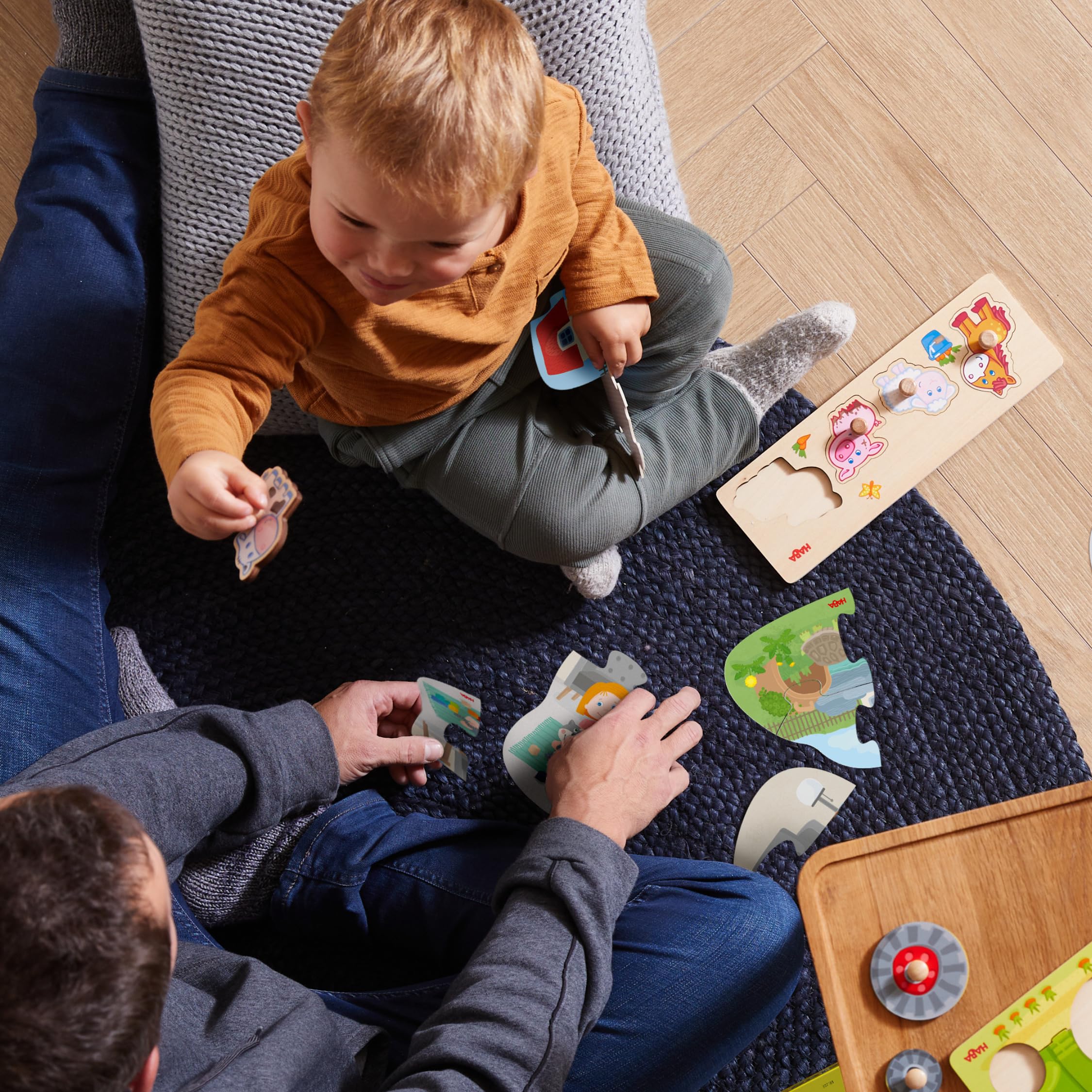 Amazon.com: HABA Baby Farm Animals Clutching Puzzle - 4 Piece