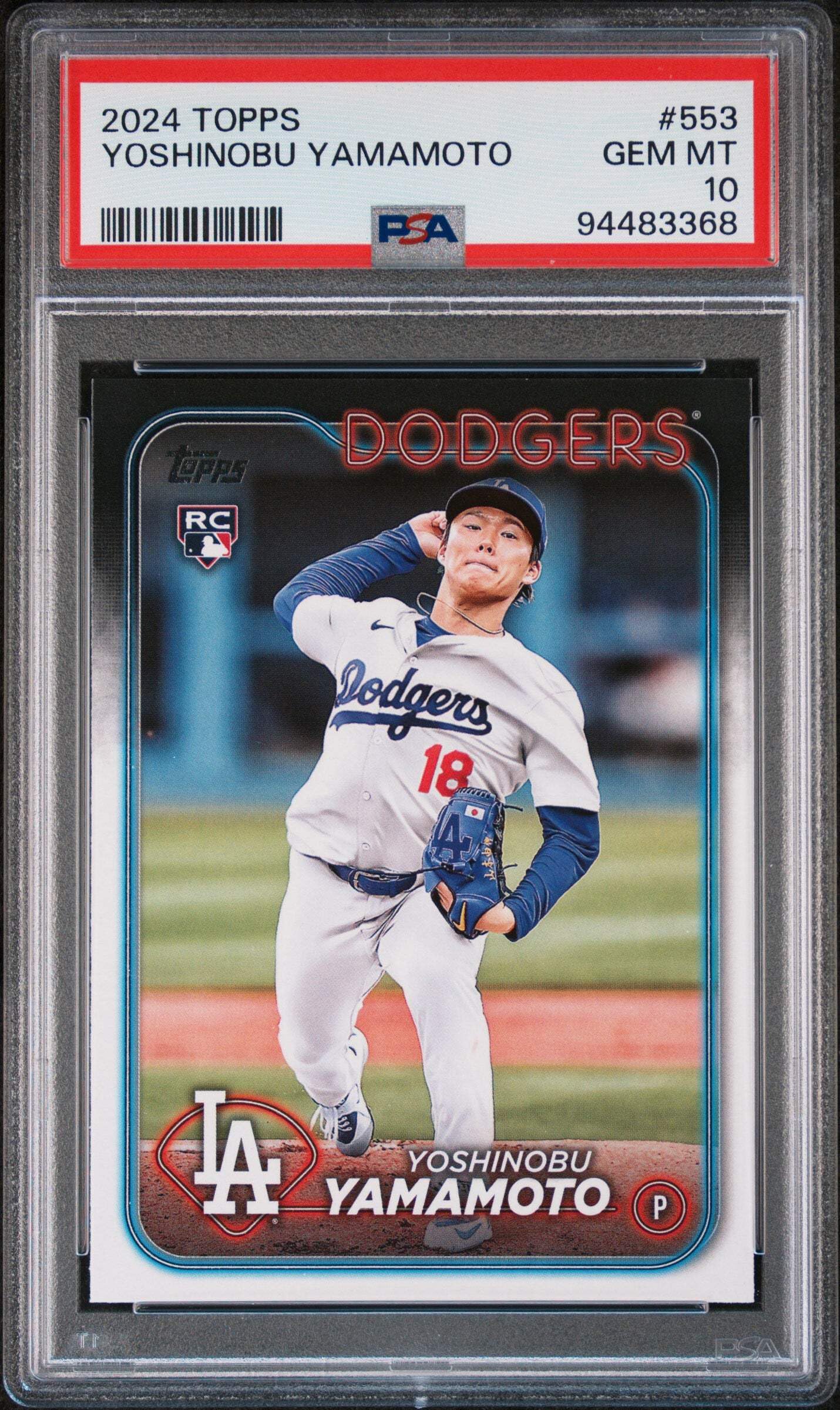 Amazon.com: Graded 2024 Topps Yoshinobu Yamamoto #553 Rookie