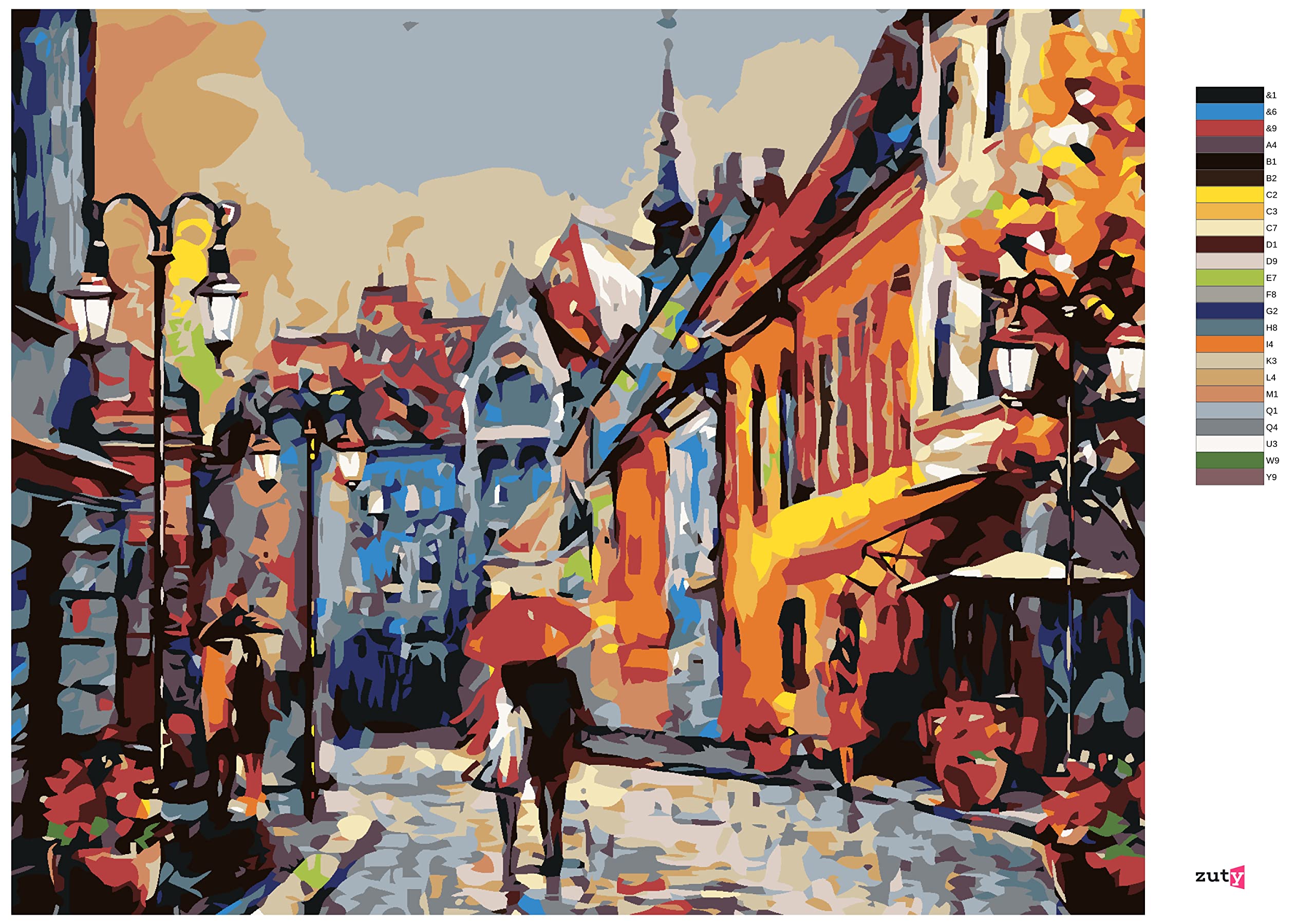 Malowanie według numerów - Opakowanie poprzez BUDAPEST 80 x 100 cm bez blejtramy