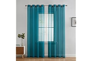 HLC.ME 2 Panel Teal Turquoise Curtains for Bedroom & Living Room (54"...
