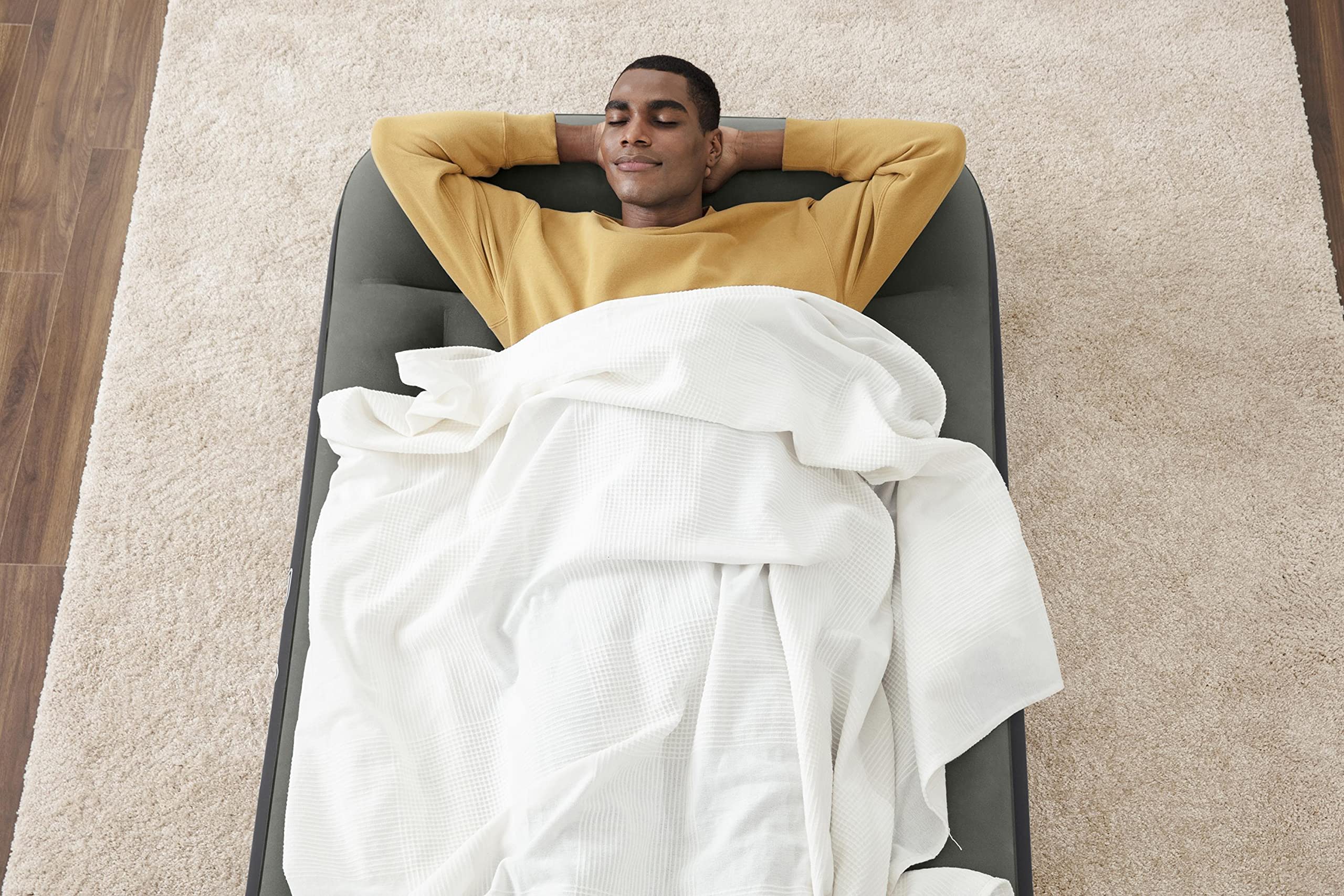 Bestway TriTech łóżko dmuchane ze zintegrowaną pompą akumulatorową Single XL/Lo 188 x 99 x 30 cm