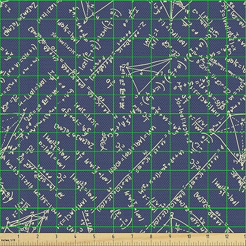 Miniatura 66 de Lunarable - Tela para amantes de perros de The Yard, patrón divertido de animales de dibujos animados en posiciones caprichosas estirando y Beige y