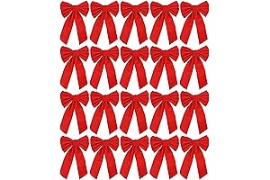 Outdoor Red Bows Christmas Decorations