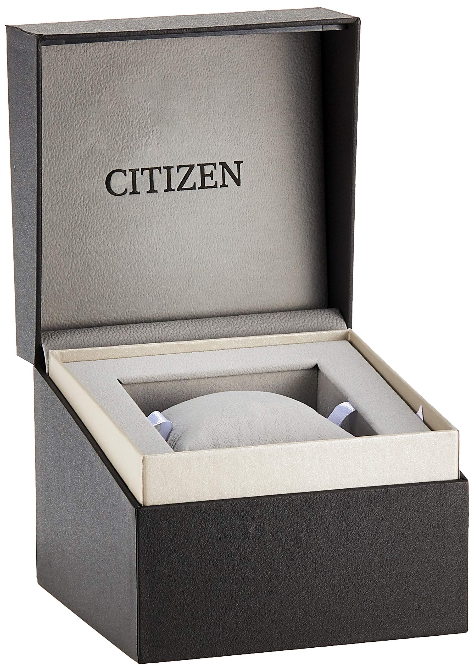Citizen Navihawk Herren Eco-Drive Uhr mit schwarzem Zifferblatt, Analoganzeige und rosévergoldetem Edelstahlarmband JY8033-51E