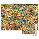 Jigsaw Puzzles for Adults, 1000 Pieces Animal Paradise Puzzle, Cartoon Painting Challenging Puzzles for Family Activity Game Nights Gifts Fidget Stress Relief