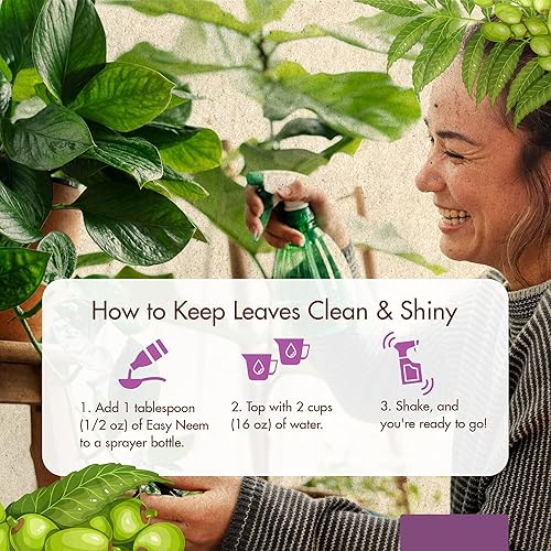 Miniatura 6 de Pour N' Go - Aceite de neem (hace 2 galones), soluble en agua y 100% orgánico, preemulsionado, el spray de cuidado de plantas recargable Easy-Eco (8