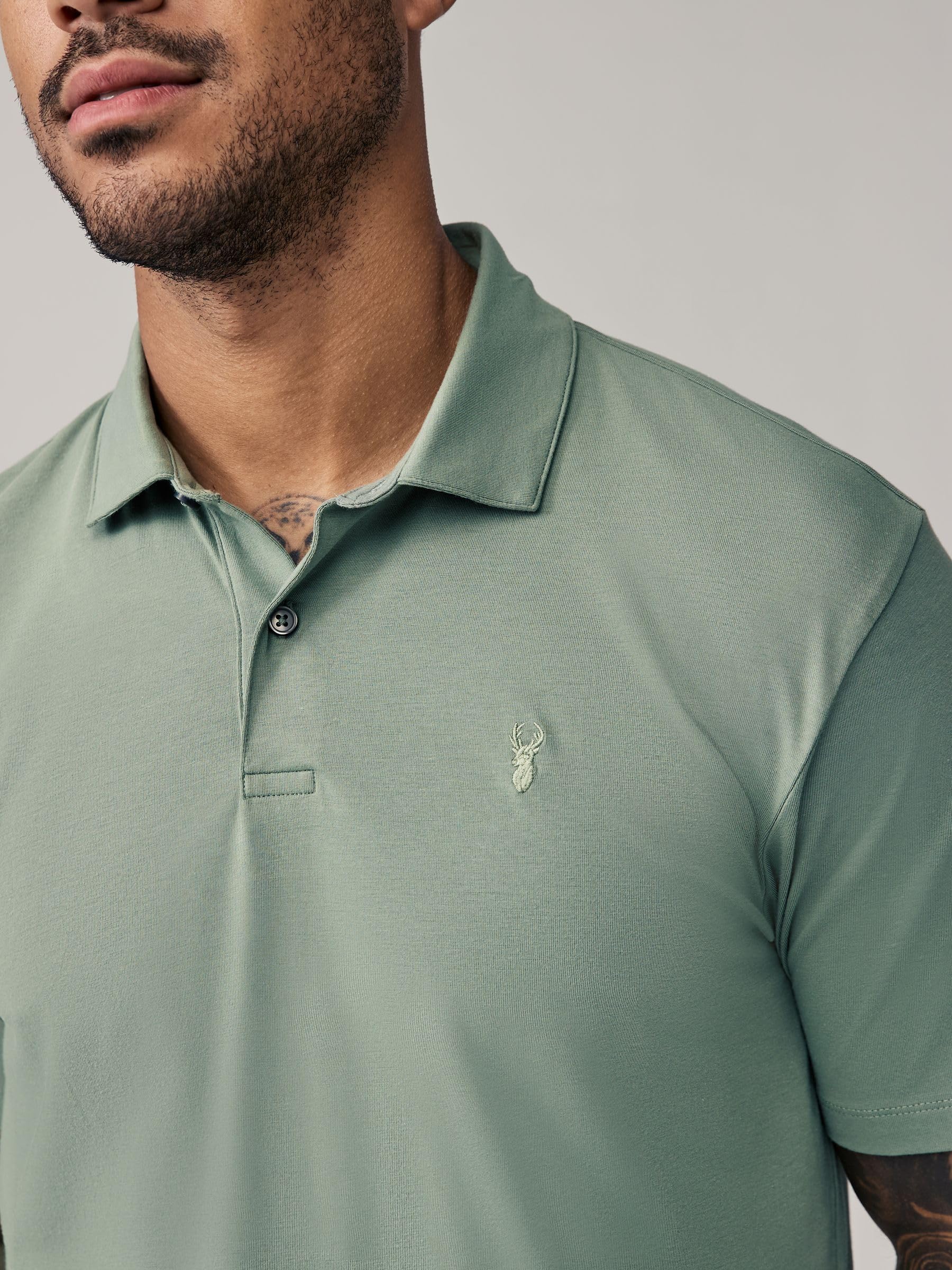 NEXT Hombres Pack de 5 Polos de Punto de Manga Corta de Corte Slim