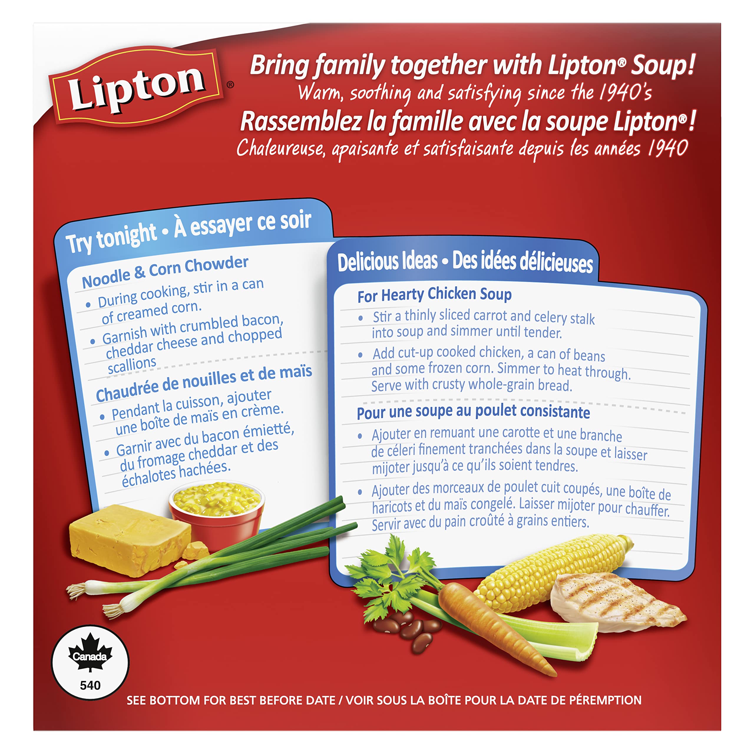 Lipton Dry Soup Mix For An Easy Delicious Classic Noodle Soup Chicken Noodle Low Fat And No Artificial Flavours 338 g - 4