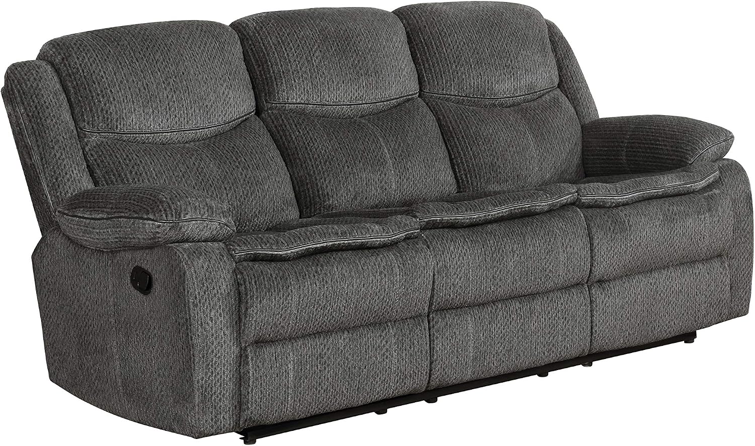 Coaster Home Furnishings Jennings 3-Piece Motion Living Room Set Charcoal