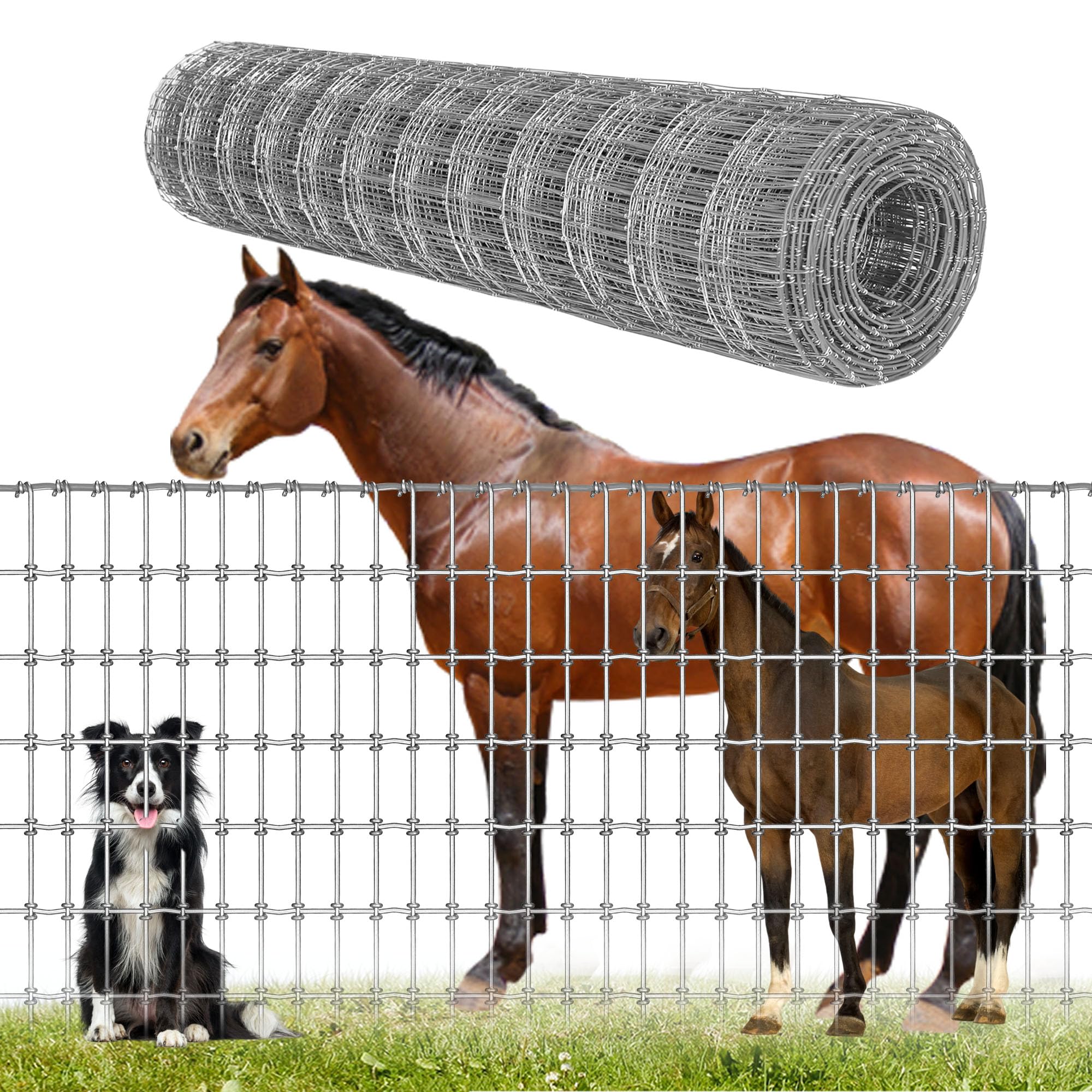 Rilth Horse Fence 4ft x 100ft 14 GA Woven Wire 2x4 Mesh
